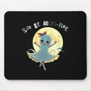 Pas De Boo-rée Funny Ballet Ghost Halloween Dance Mouse Mat