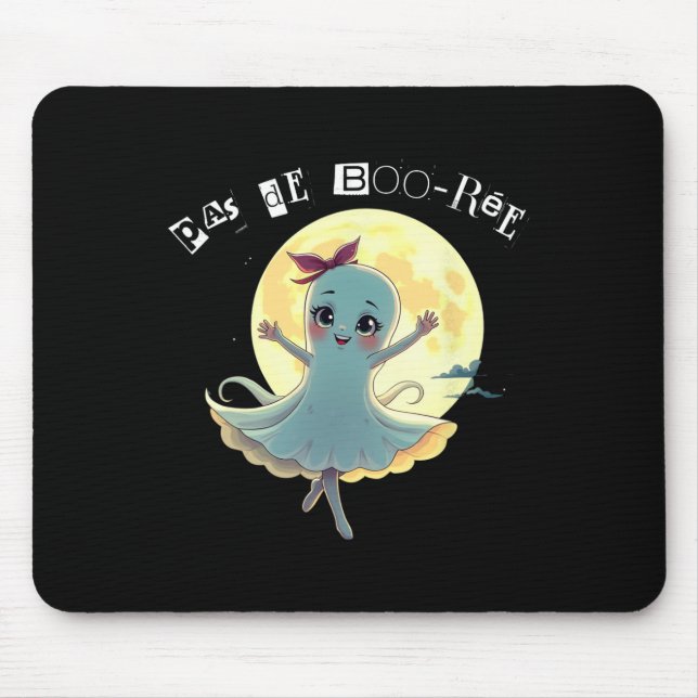 Pas De Boo-rée Funny Ballet Ghost Halloween Dance  Mouse Mat (Front)