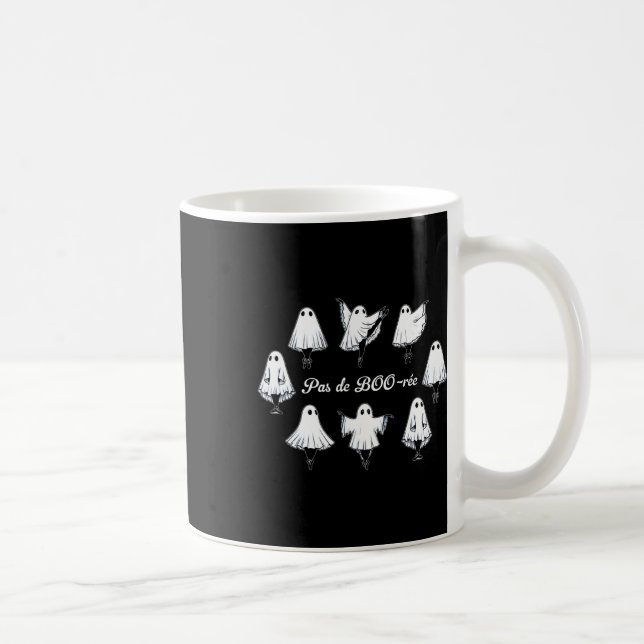 Pas De Boo-rée Funny Ballet Ghosts Dance Halloween Coffee Mug (Right)