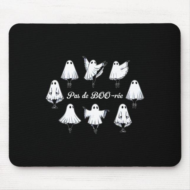Pas De Boo-rée Funny Ballet Ghosts Dance Halloween Mouse Mat (Front)