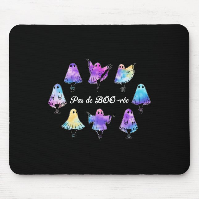 Pas De Boo-rée Funny Ballet Ghosts Dance Halloween Mouse Mat (Front)