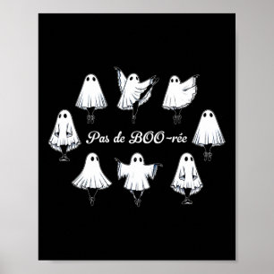 Pas De Boo-rée Funny Ballet Ghosts Dance Halloween Poster