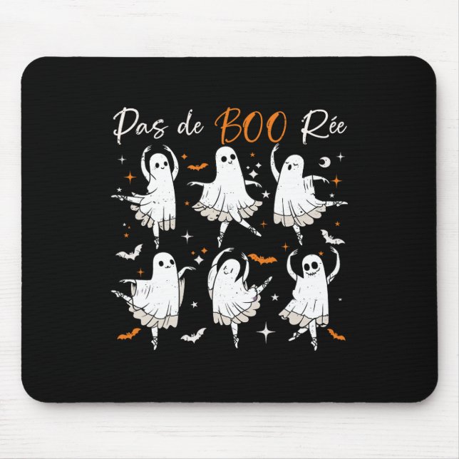 Pas De Boo-rée Funny Ballet Ghosts Dance Teacher H Mouse Mat (Front)