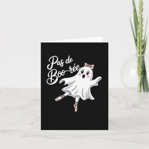 Pas De Boo-rée Funny Ballet Ghosts Halloween Dance Card