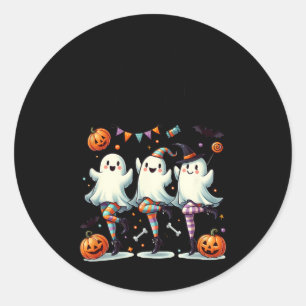 Pas De Boo-rée Funny Ballet Ghosts Halloween Dance Classic Round Sticker
