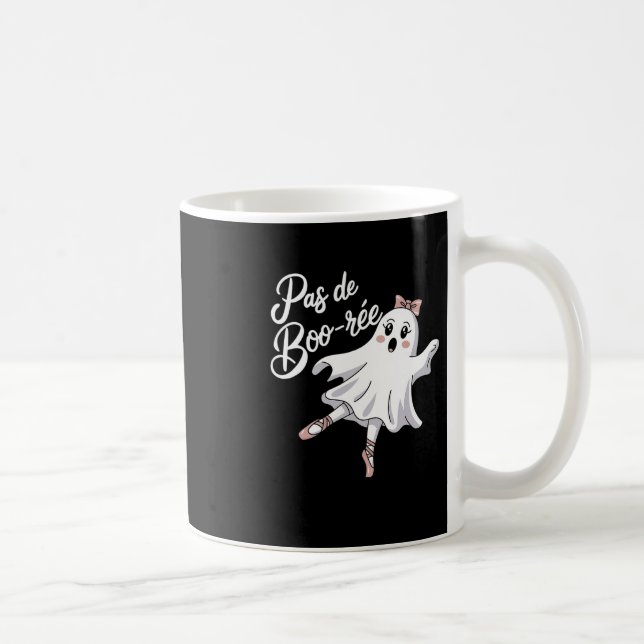 Pas De Boo-rée Funny Ballet Ghosts Halloween Dance Coffee Mug (Right)