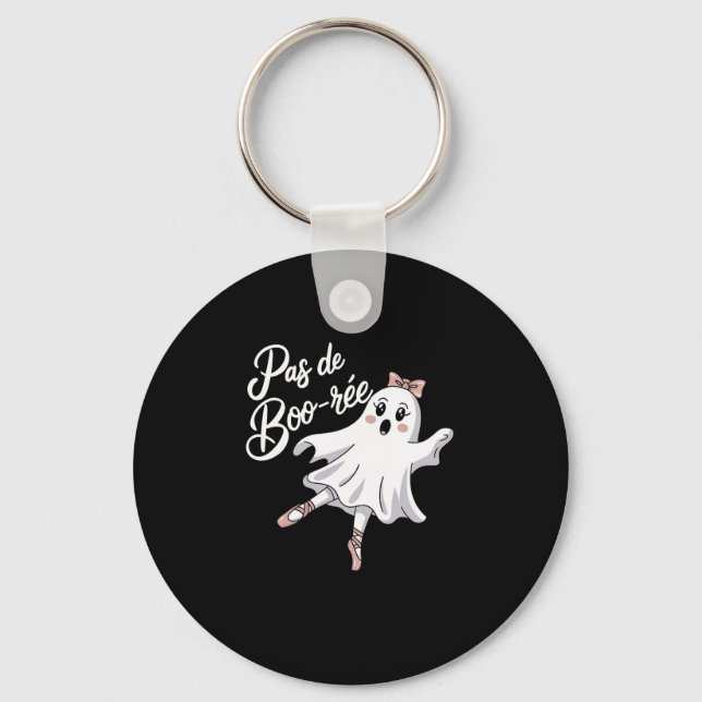 Pas De Boo-rée Funny Ballet Ghosts Halloween Dance Key Ring (Front)