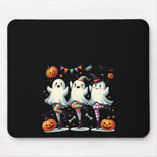 Pas De Boo-rée Funny Ballet Ghosts Halloween Dance Mouse Mat (Front)