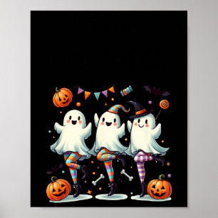 Pas De Boo-rée Funny Ballet Ghosts Halloween Dance Poster