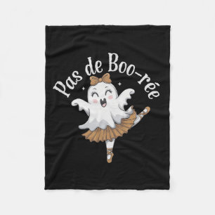 Pas De Boo-rée Funny Byllet Ghosts Halloween Dance Fleece Blanket