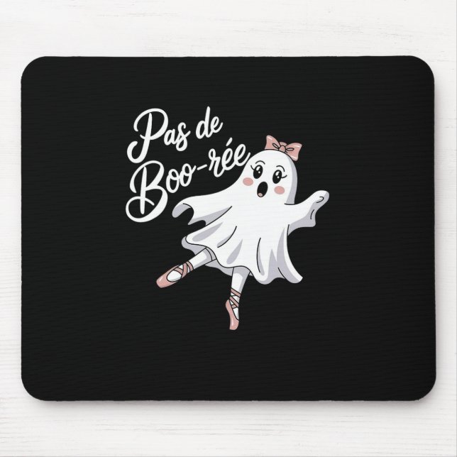 Pas De Boo-rée Funny Byllet Ghosts Halloween Dance Mouse Mat (Front)