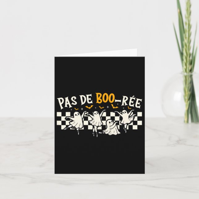 Pas De Boo-rée Ghost Ballet Dancer Halloween Dance Card (Front)