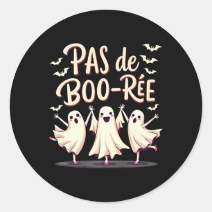 Pas De Boo-rée Ghost Ballet Dancer Halloween Dance Classic Round Sticker
