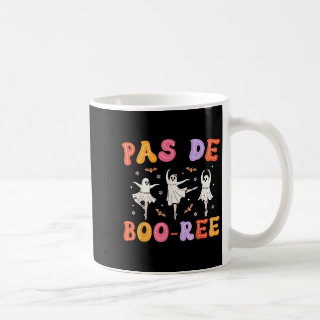 Pas De Boo-rée Ghost Ballet Dancer Halloween Dance Coffee Mug (Right)