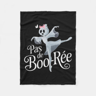 Pas De Boo-rée Ghost Ballet Dancer Halloween Dance Fleece Blanket