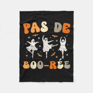 Pas De Boo-rée Ghost Ballet Dancer Halloween Dance Fleece Blanket