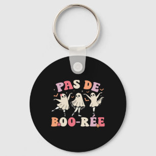 Pas De Boo-rée Ghost Ballet Dancer Halloween Dance Key Ring