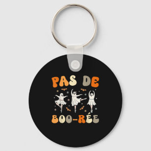Pas De Boo-rée Ghost Ballet Dancer Halloween Dance Key Ring