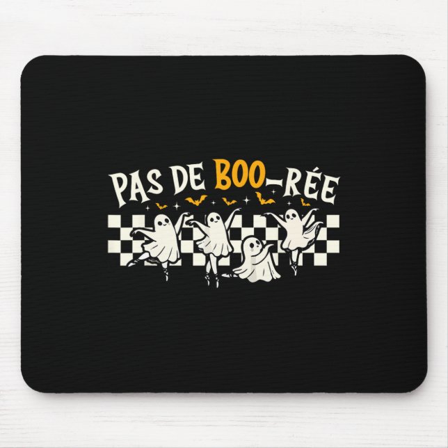 Pas De Boo-rée Ghost Ballet Dancer Halloween Dance Mouse Mat (Front)