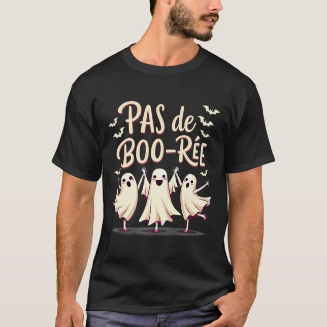 Pas De Boo-rée Ghost Ballet Dancer Halloween Dance T-Shirt (Front)