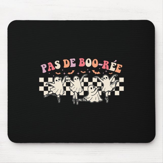 Pas De Boo-rée Ghost Ballet Dancer Halloween Danci Mouse Mat (Front)