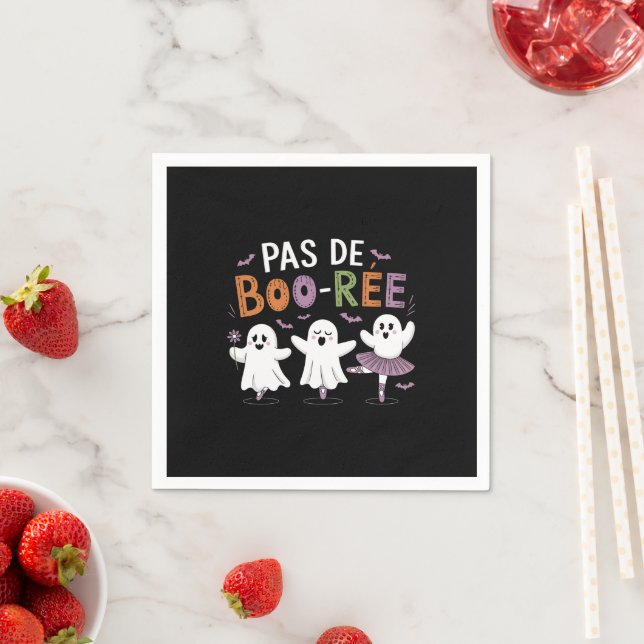 Pas de BOO-ree Ghost Ballet Dancer Teacher  Napkin (Insitu)