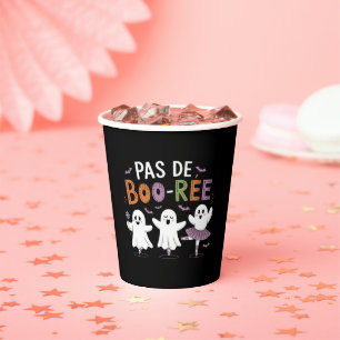 Pas de BOO-ree Ghost Ballet Dancer Teacher Paper Cups