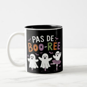Pas de BOO-ree Ghost Ballet Dancer Teacher  Two-Tone Coffee Mug
