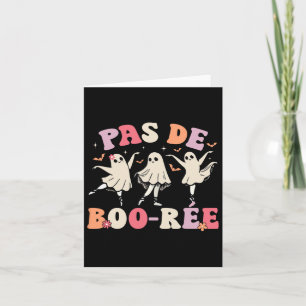 Pas De Boo-rée Ghost Byllet Dancer Halloween Dance Card