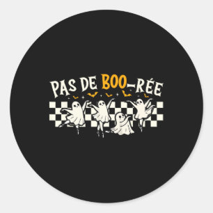 Pas De Boo-rée Ghost Byllet Dancer Halloween Dance Classic Round Sticker