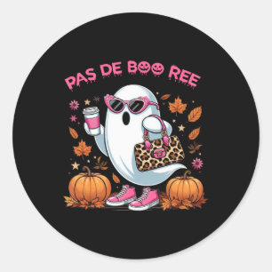 Pas De Boo Ree Halloween Spooky Classic Round Sticker