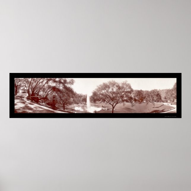 Pasadena Busch Gardens Photo 1909 Poster (Front)