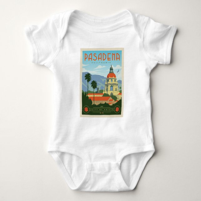 Pasadena, CA Baby Bodysuit (Front)