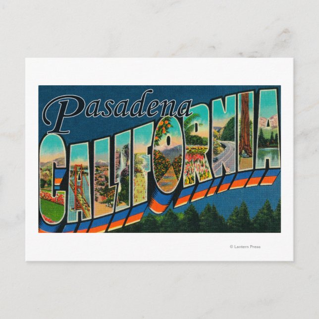 Pasadena, California - Large Letter Scenes Postcard (Front)