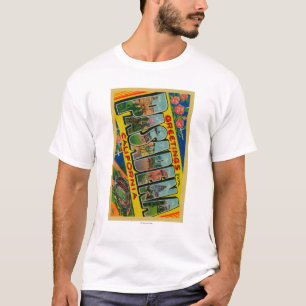 Pasadena, California - Large Letter Scenes T-Shirt