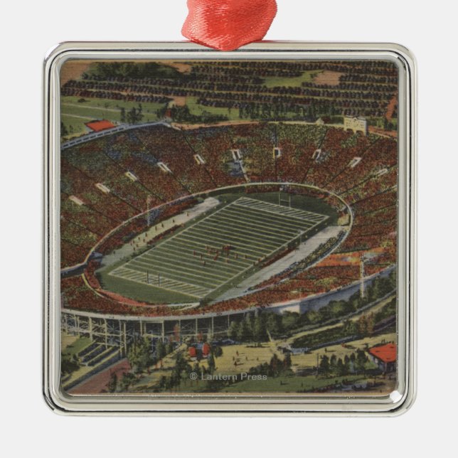 Pasadena, California - The Rose Bowl Metal Tree Decoration (Front)