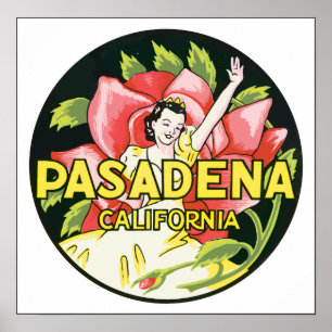 Pasadena California, Vintage Poster