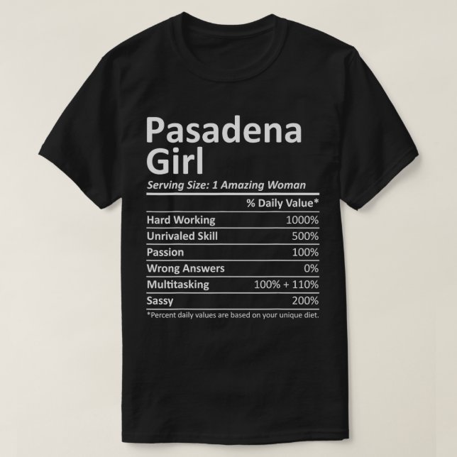 PASADENA L CA CALIFORNIA Funny City Home Roots USA T-Shirt (Design Front)