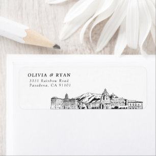 Pasadena Skyline Modern Return Address Labels