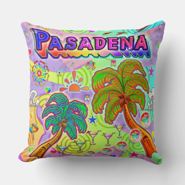 Pasadena Vacation Target Pillow (Front)