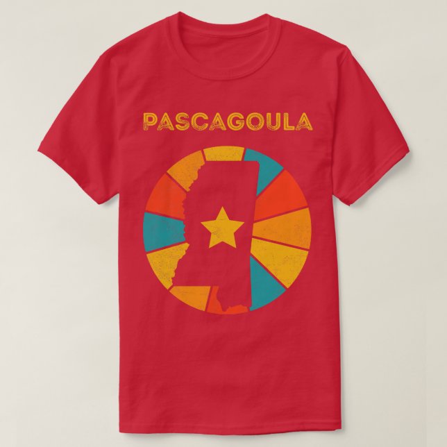 Pascagoula Mississippi Vintage Distressed Souvenir T-Shirt (Design Front)