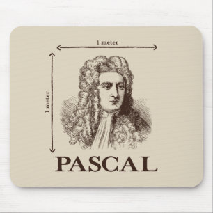 Pascal = 1 newton per square metre math joke mouse mat