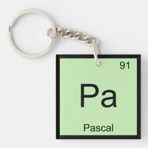 Pascal Name Chemistry Element Periodic Table Key Ring