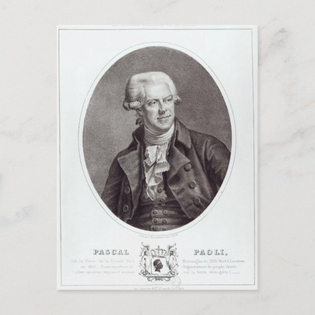 Pascal Paoli, 1872 Postcard (Front)