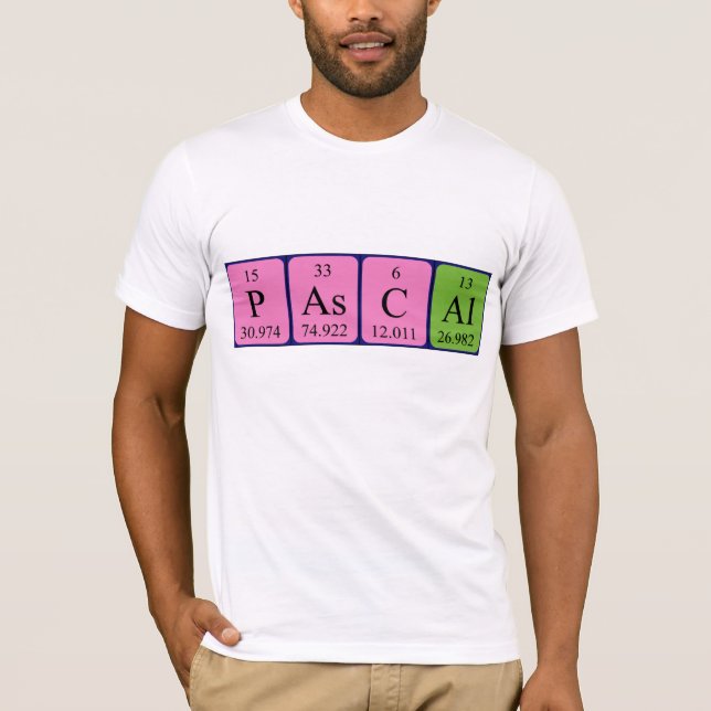 Pascal periodic table name shirt (Front)