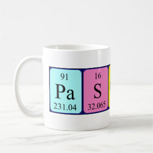Pascaline periodic table name mug