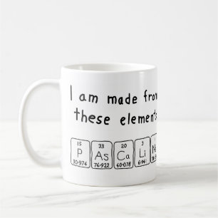 Pascaline periodic table name mug