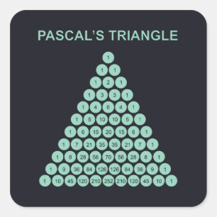 Pascal's Triangle Square Sticker