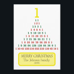 Pascal's triangle tree Holiday Card<br><div class="desc">Math and christmas.</div>