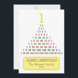 Pascal's triangle tree Holiday Card<br><div class="desc">Math and christmas.</div>